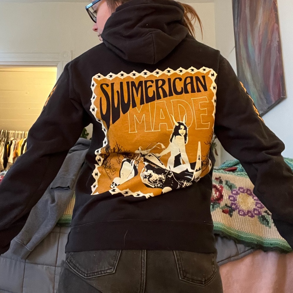 Slumerican Made Hoodie- Devil Babe on Bike